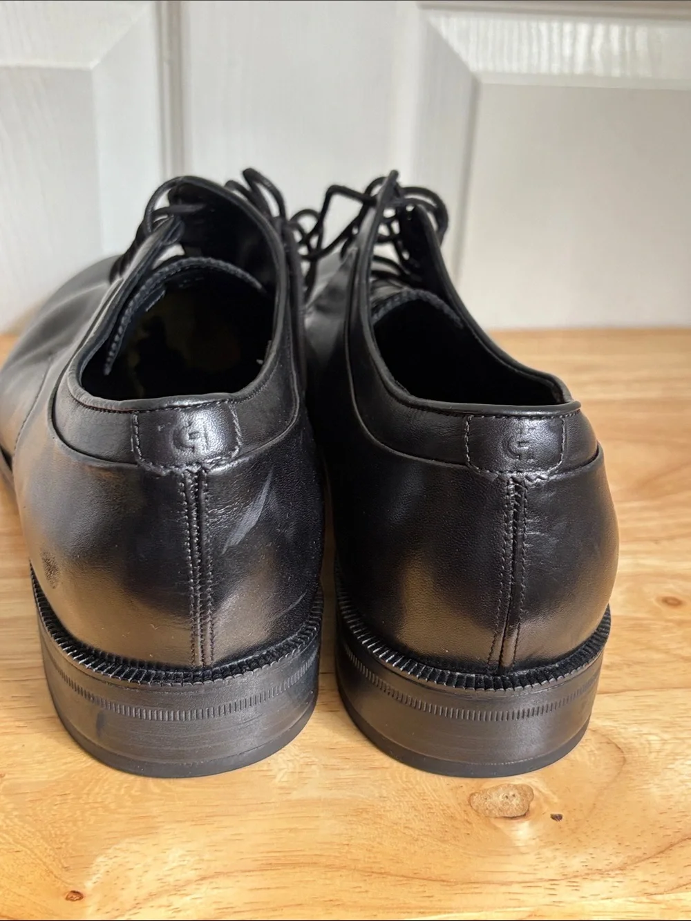 COLE HAAN Classic Black Leather Oxfords Dress Shoes Size 12 lace up work events